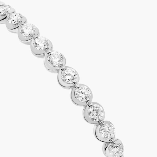 Illusion Bangle Bracelet With Lab-Grown Diamonds In Platinum - Image 2