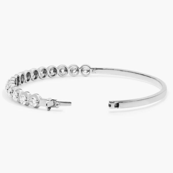 Illusion Bangle Bracelet With Lab-Grown Diamonds In Platinum - Image 3