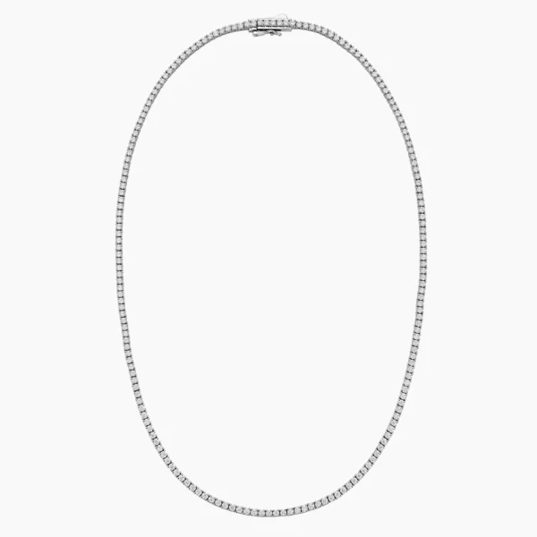 16 in. Perfect Four-Prong Lab Diamond Tennis Necklace (5 ct. tw.) in Platinum - Image 2