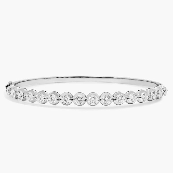 Illusion Bangle Bracelet With Lab-Grown Diamonds In Platinum - Image 4