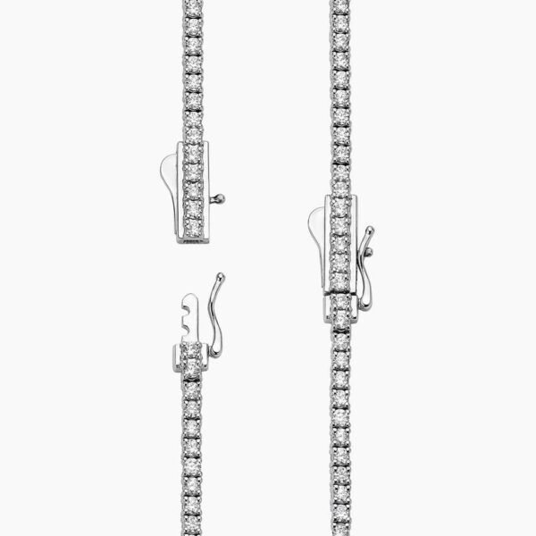 16 in. Perfect Four-Prong Lab Diamond Tennis Necklace (5 ct. tw.) in Platinum - Image 4