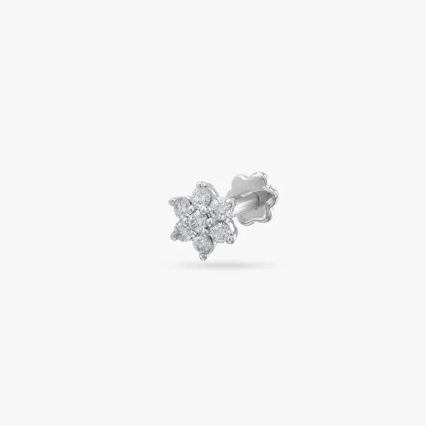 Celestial Blossom Diamond Nose Pin - Image 2