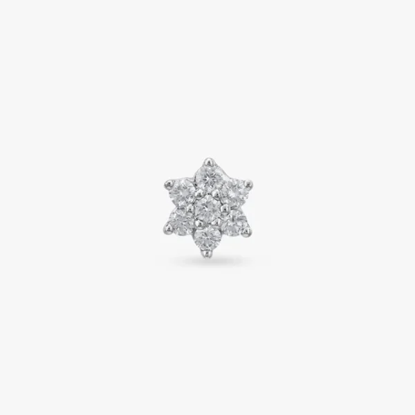 Celestial Blossom Diamond Nose Pin - Image 3