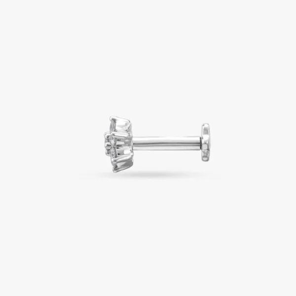 Celestial Blossom Diamond Nose Pin - Image 4