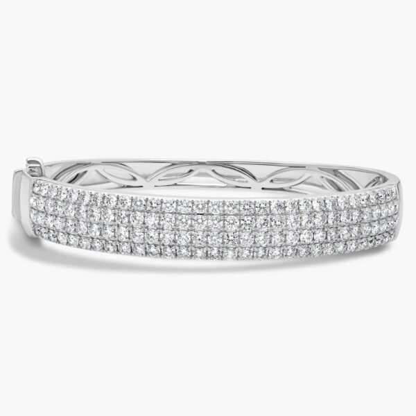 Diamond Multi-Row Bangle in 18k White Gold