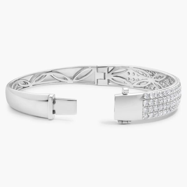 Diamond Multi-Row Bangle in 18k White Gold - Image 3