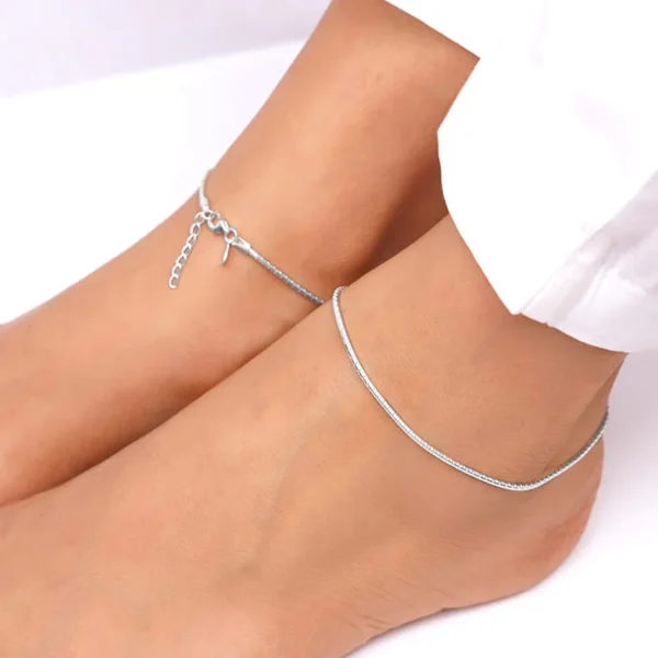 Silver Classy Anklet - Image 3