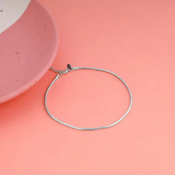 Silver Classy Anklet - Image 5