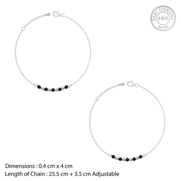 Silver Gypsy Gleams Anklet - Image 3