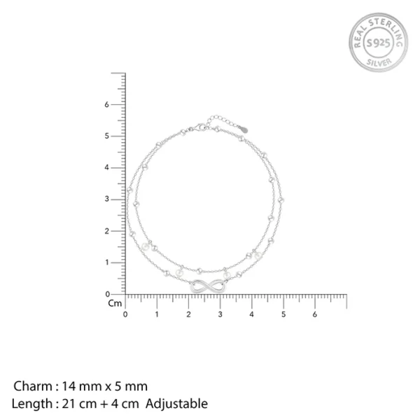 Silver Infinity Anklet - Image 4