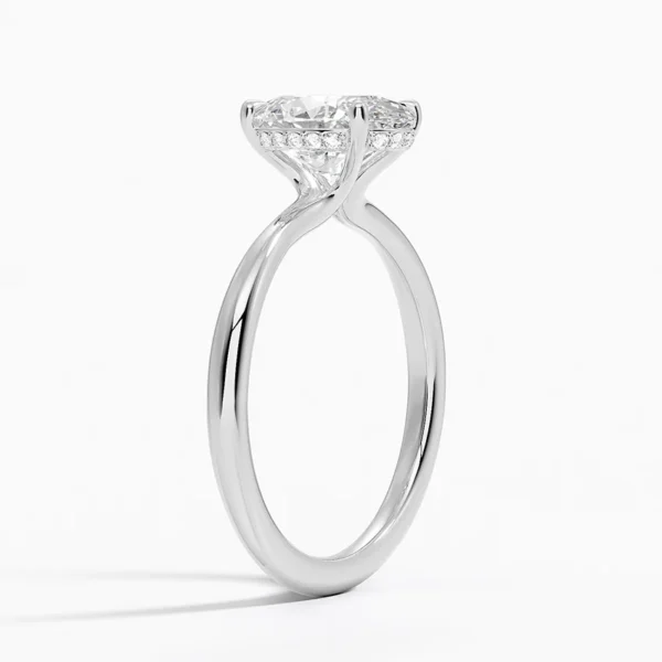 Freesia Hidden Halo Diamond Ring Platinum & 18k Gold - Image 3