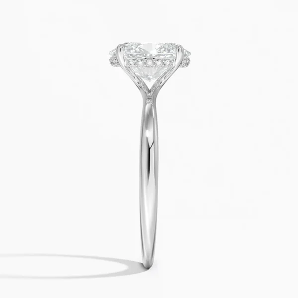 Freesia Hidden Halo Diamond Ring Platinum & 18k Gold - Image 2