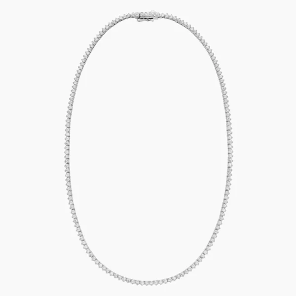 Perfect Three-Prong Diamond Tennis Necklace - Image 2