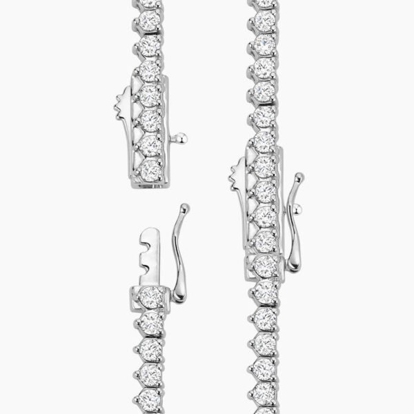 Perfect Three-Prong Diamond Tennis Necklace - Image 3