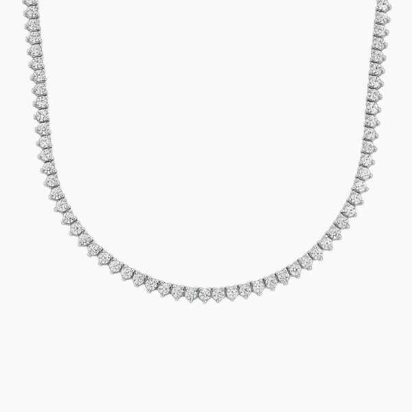 Perfect Three-Prong Diamond Tennis Necklace - Image 4