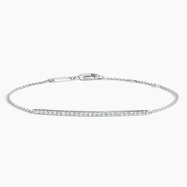 Pavé Diamond Bar Bracelet (1/4 ct. tw.) in Platinum