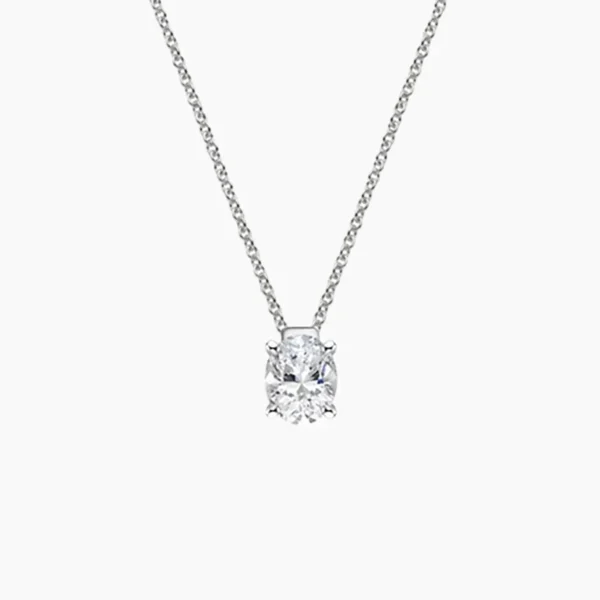 Floating Solitaire Pendant in Platinum