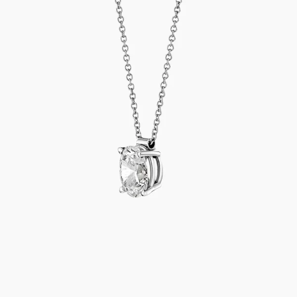 Floating Solitaire Pendant in Platinum - Image 2