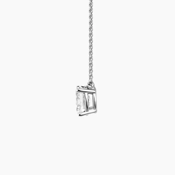 Floating Solitaire Pendant in Platinum - Image 3
