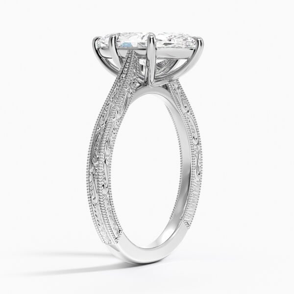 Elsie Engraved Ring in Platinum - Image 3